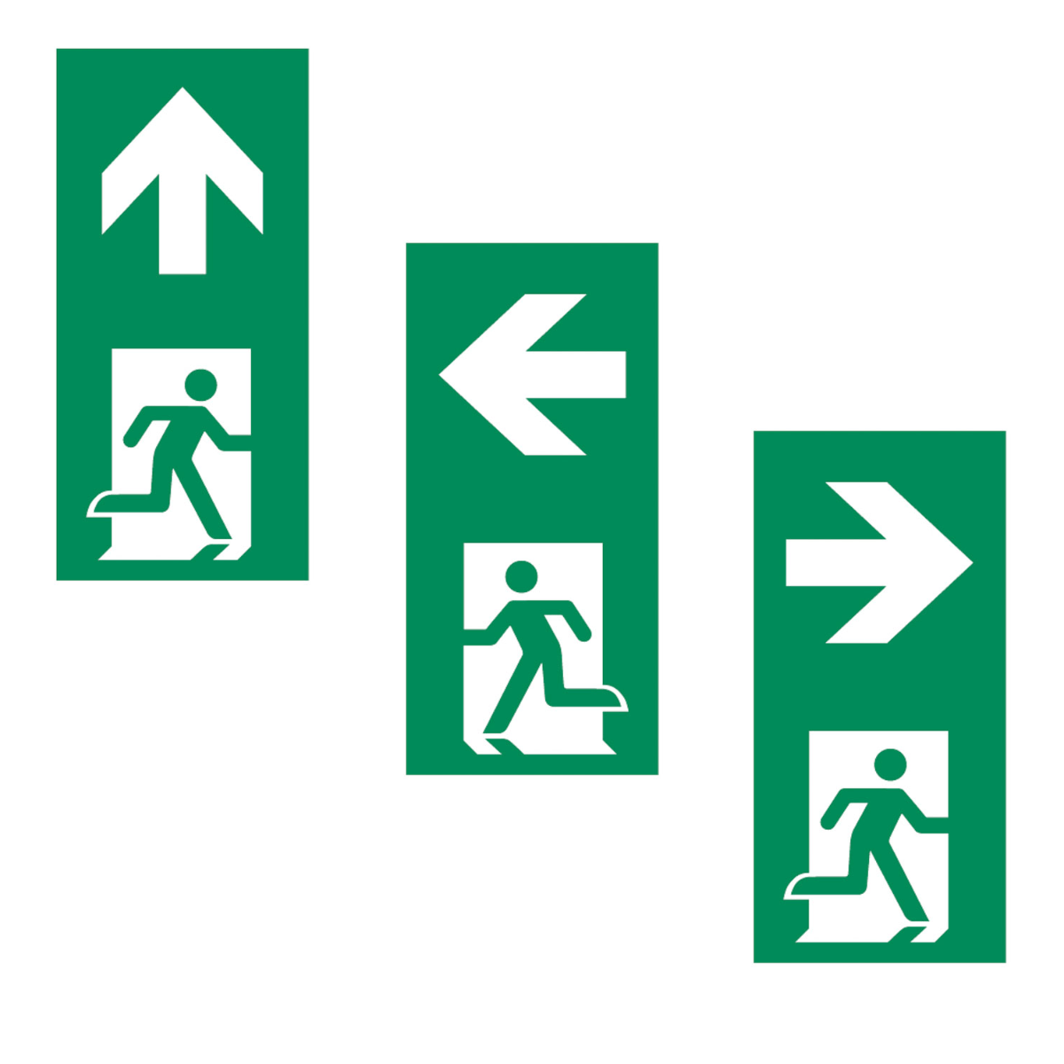 Emergency Exit Sign - 250mm (W) X 190mm (H), Self-Adhesive Vinyl