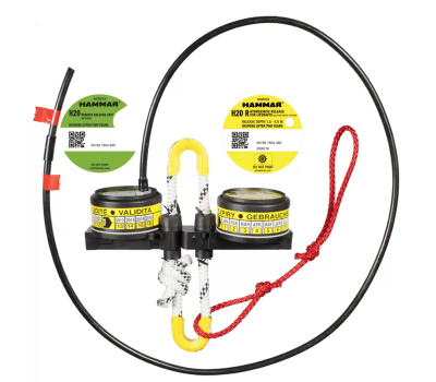 H20/MRU Remote Dual Assembly (YELLOW - GREEN) - HC-0200 RFD MES type, EC approved Hydrostatic Release Unit - Dual Assembly H20/MRU for Raft 