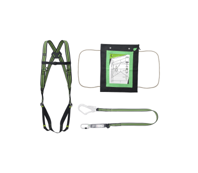 Scaffolding Fall Arrest Kit - Scaffolder Kit with Harness and Energy Absorbing Webbing Lanyard - Scaffolder Safety Fall Arrest Kit - FA8000200