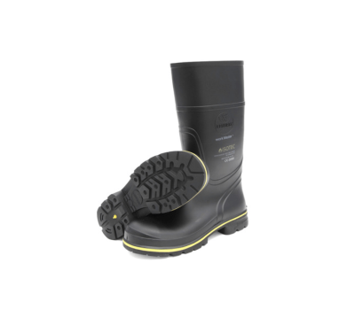 MED Boots - Fire-Resistant 'Ships Wheel' approved Wellingtons - Heavy Duty Steel Toe Cap Boots with Abrasion Resistance - EN 20345, EN 15090