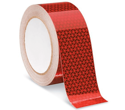 Retro Reflective Tape Red - Retro Reflective Tape in Red - Red Colour Reflecting Tapes - Marine Safety Tape to Increase Visibility of Life Support Equipment