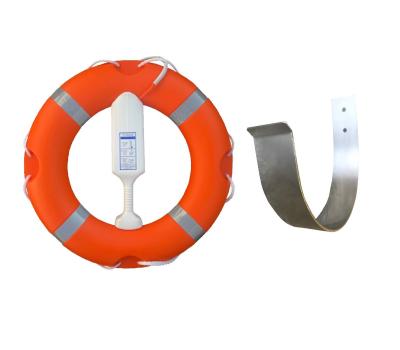  Lifebuoy, Throwing Line & Stainless Steel Hook Set: Life Ring and Hook with Encapsulated Buoyant Line