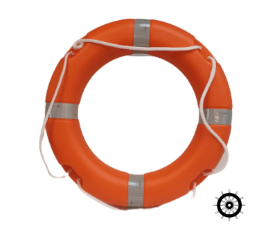 SOLAS Approved 24" Orange Lifebuoy 2.5kg - High Quality 24 inch Life Ring with Reflective Tape and Grab Lines - SOLAS Compliant 24" Lifebuoy with Retro-Reflective Tape