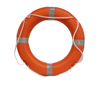 SOLAS Approved 24" Orange Lifebuoy 2.5kg - High Quality 24 inch Life Ring with Reflective Tape and Grab Lines - SOLAS Compliant 24" Lifebuoy with Retro-Reflective Tape