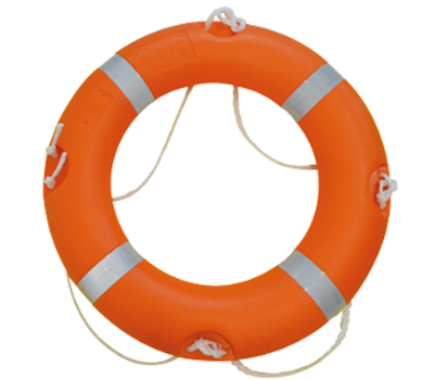 UK and SOLAS Approved 30" Lifebuoy Orange  2.5kg - Orange SOLAS Compliant Lifering with Reflective Tape and Grab Lines - SOLAS Compliant 30" Lifebuoy Orange 2.5kg Life Ring with UKCA & SOLAS Approved Tape and Grab Lines 