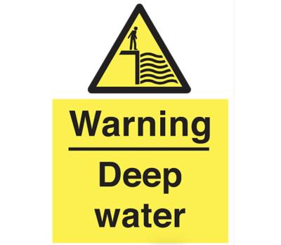 Warning Deep Water sign 