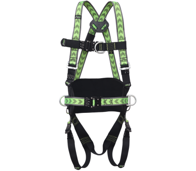 Kratos AKROS 3 Comfort Body Harness – 2 Fall Arrest Attachment Points with Belt & Automatic Buckles – Dorsal, Sternal & Lateral D-Rings for Work Positioning – FA1020500A, FA1020500A1