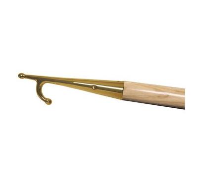 2.5m Wooden (ASH) Boat Hook with Brass Boat Hook End - Wooden Ash Boat Hook 2.5m - Ash Wood Boat Hook with Brass Hook End