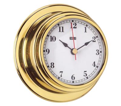 Brass Marine Clock - Nautical Boat Clock in Solid Brass - Maritime Brass Clock