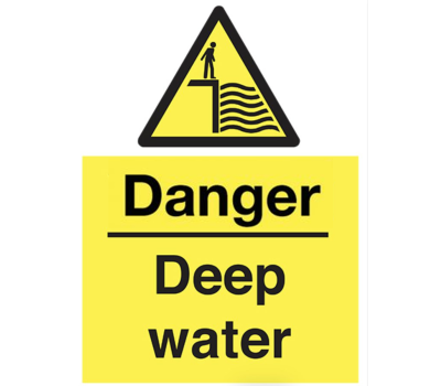 Warning Deep Water sign 