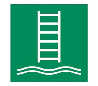 Embarkation Ladder Location Sign - Escape Route Signage for Clear Directions to Embarkation Ladders - Signage Indicating Embarkation Ladder Location