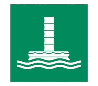 Marine Evacuation Chute Sign - Escape Route Signs Locating Marine Evacuation Chute - Signage Indicator for Marine Evacuation Chute
