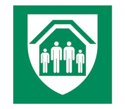 Protection Shelter Safety Sign - IMO Compliant Escape route Signs for Protection Shelter - Safety Notice Protection for Shelter Decal
