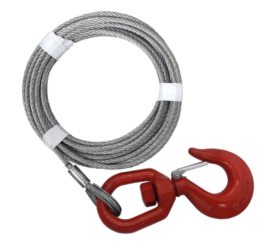 Galvanised Steel Wire Rope Recovery Winch Cable with Hook