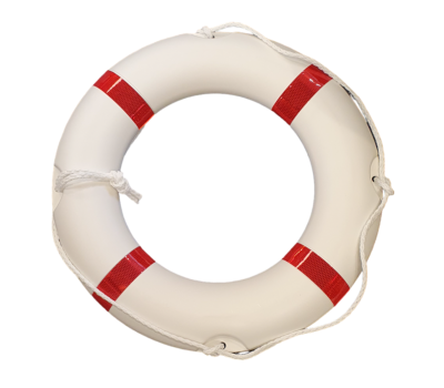 Red and White Lifebuoys - 30 inch / 75cm Life Rings with Red Retro Reflective Tape 2.5kg - Lifebuoy, life ring, life buoy - High Quality