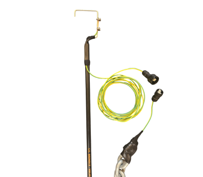 NATO-Specification Helicopter Static Discharge Pole c/w Storage Bag and 4kg Grounding Chain – Anti-Static Grounding Pole for External Sling Load Operations – Helicopter Earthing Probe