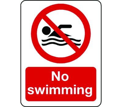 No Swimming Sign
