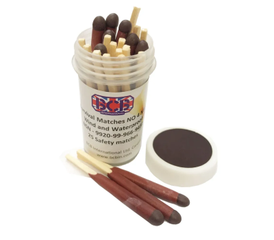 Survival Matches - Waterproof and Weatherproof Matches - Long Head Survival Matches Nato Approved - IMPA 330207 