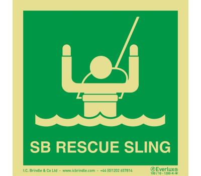 SB Rescue Sling Photoluminescent Sign