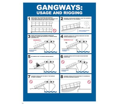 Gangways IMO Poster - Gangways Usage and Rigging IMO Poster - IMO Poster for Gangways: Usage and Rigging