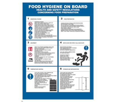 Food Hygiene on Board IMO Poster - Health and Safety Regulations for Food Preparation IMO Posters - Food Health and Safety IMO Poster