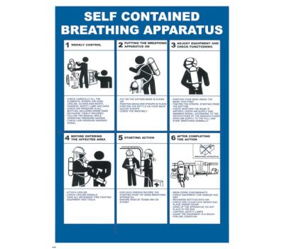 Self Contained Breathing Apparatus (SCBA) IMO Poster - IMO Poster for Self Contained Breathing Apparatus Equipment - Self-Contained Breathing Apparatus Gear IMO Safety Poster