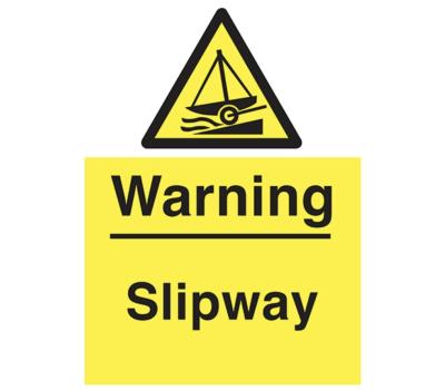 Warning Slipway sign