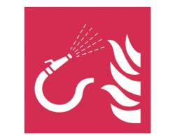 Firebox with Jet/Spray Fire Control Sign - IMO Hose Box with Jet / Spray Fire Control Signs - Fire Control IMO Signage for Fire Box with Spray / Jet - IMPA 336058