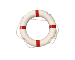 24 Inch Red & White Lifebuoy Ring - 57cm Life Ring with Reflective Tape (2.5kg)