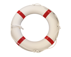30 Inch Red & White Lifebuoy Ring - 75cm Life Ring with Reflective Tape (2.5kg)