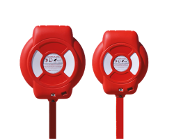 Guardian™ Life Ring Housing 24" Subsurface Set - 24 Inch Lifebuoy Housing Set for Below Ground - Lifebuoy Housing with Below Ground Armortec Coated Post