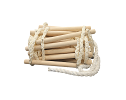 10m Ro-Ro Locker Jacob's Ladder – Wooden Rope Ladder with Round Steps & Natural Fibre Rope - Ro-Ro Locker 10 metre Rope Ladder