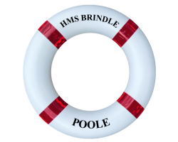 30 Inch Red & White Lifebuoy Ring - Personalised Lettering Life Ring with Reflective Tape (2.5kg)