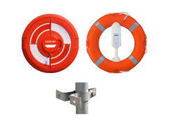 Lifebuoy, Line, Cabinet with Doors & Rail Clamps  - Includes Tamper Seal and Life Ring User Instructions -  Integrated SET 3B
