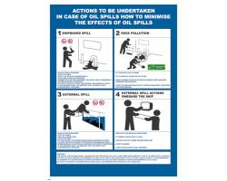 Oil Spill Actions IMO Poster - IMO Regulations Poster for Oil Spill Actions IMO Guide for Minimising Effects of Oil Spill
