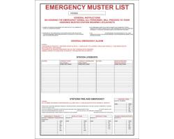 Emergency Muster List IMO Poster - IMO Poster for Emergency Muster List - General Instructions on Hearing Emergency Signal IMO Poster