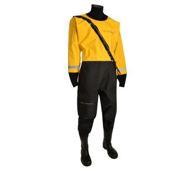 PPE Drysuit With Boots - Woss Breathable Drysuits with Steel Toe Cap Boots  - PPE WOSS Commerical Drysuit with Protective Footwear - Woss Breathable Drysuit