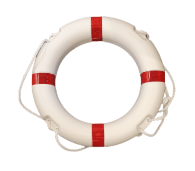 Red and White Lifebuoys - 24 inch / 57cm  Life Rings with Red Retro Reflective Tape 2.5kg - Lifebuoy,  life ring, life buoy - High Quality 