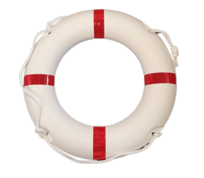 Red and White Lifebuoys - 30 inch / 75cm  Life Rings with Red Retro Reflective Tape 2.5kg - Lifebuoy, life ring, life buoy - High Quality 