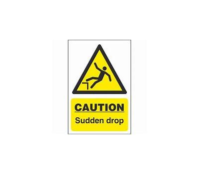 Caution Sudden Drop sign -   -1