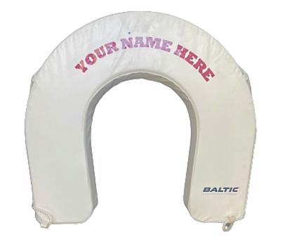 Customised Horseshoe Lifebuoy - Personalise your Buoyancy Ring | lettering | logos | Red - Yellow - White - Orange