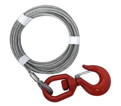 Galvanised Steel Wire Rope Recovery Winch Cable with Hook