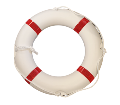 Red and White Lifebuoys - 30 inch / 75cm  Life Rings with Red Retro Reflective Tape 2.5kg - Lifebuoy, life ring, life buoy - High Quality 