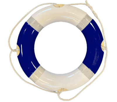 Navy Blue Lifebuoy and Lettering Option - Lifebuoy in Navy with Custom Lettering - Navy Lifebuoy with Personalised Text 