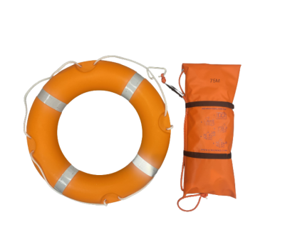 Premium Offshore Long Rescue & Retrieval Kit for Offshore Professionals - Long Reach Recovery Throw-Lines with Heavy Duty PVC Bag and SOLAS Lifebuoy with Automatic SOLAS Lights