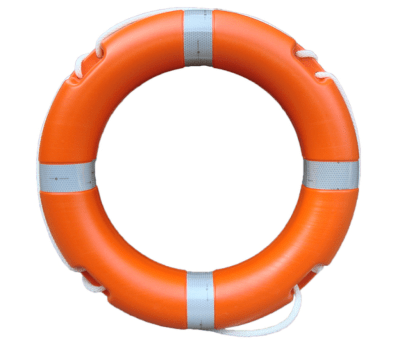 Lifebuoy 30 inch 4Kg  -  75cm  - Reflective Tape SOLAS & MED Compliant / Approved - For use with Smoke & Light signal - High Quality Life buoys - Life Rings, Orange Lifebuoy UK