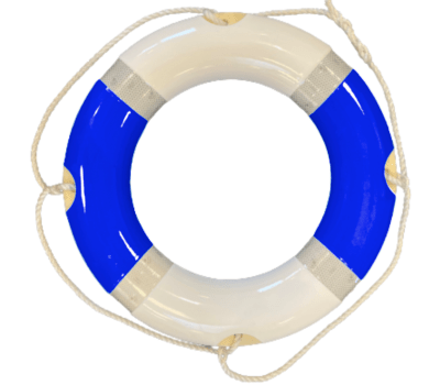 Royal Blue Lifebuoy and Lettering Option - Lifebuoy in Royal Blue with Custom Lettering - Royal Blue Lifebuoy with Personalised Text 