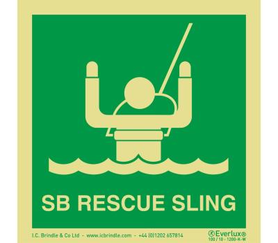 SB Rescue Sling Photoluminescent Sign -   -2