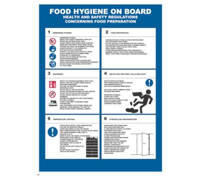 Food Hygiene on Board IMO Poster - Health and Safety Regulations for Food Preparation IMO Posters - Food Health and Safety IMO Poster