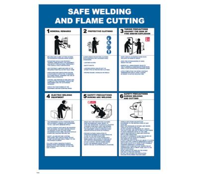 Safe Welding and Cutting IMO Poster - IMO Poster for Safe Welding and Flame Cutting - Welding and Flame Cutting Operations IMO Safety Poster